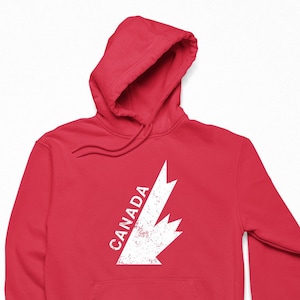 Team Canada 1987 Canada Cup Throwback Hoodie Retro Distressed Logo Defunct Hockey Team Fan Sweatshirt Sweater S M L XL XXL 3XL Color Choices