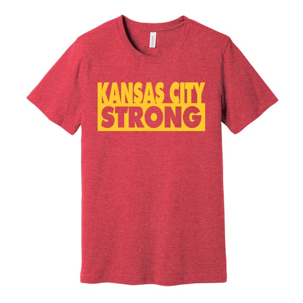 Kansas City Strong - Represent Your City Shirt for Locals Residents Fans S M L XL XXL 3XL  Red Gold Black White Grey Color Choices KC Mizzou