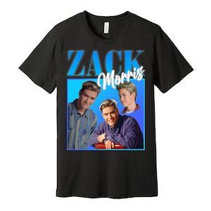 Zack Morris Oversized Street Fashion T-Shirt - Saved By The Bell Lover - Preppie Mark-Paul Gosselaar - Schwarz Weiß oder Grau T-Shirt