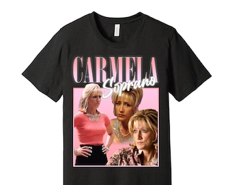 Carmela Oversized Graphic Street Fashion T-Shirt - Gangster Tee - New Jersey Mobster TV Show - Black White or Grey Tee