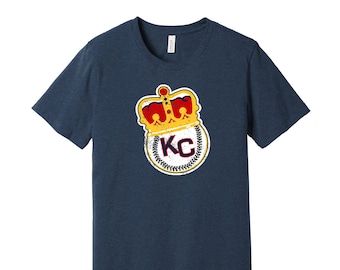 Koszulka Kansas City Monarchs Throwback - American Negro League Baseball Team S M L XL XXL 3XL Granatowy Czerwony Czarny Biały Szary Wybór kolorów Logo korony