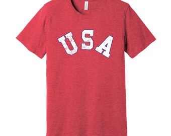 Team USA 1980 Miracle on Ice Throwback Tee - Retro Distressed Logo