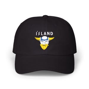 Team Iceland D2 Mighty Ducks Dad Hat - Retro Hockey Movie Fan Gift - Adjustable Embroidered Cap
