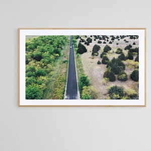 Texas Road Aerial Wall Art, Wall Decor, Digital Art Print, Printable Art