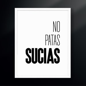 No Patas Sucias | Gym Decor | Digital Download | Camila Ramon | Fitness Poster, Fitness Motivation
