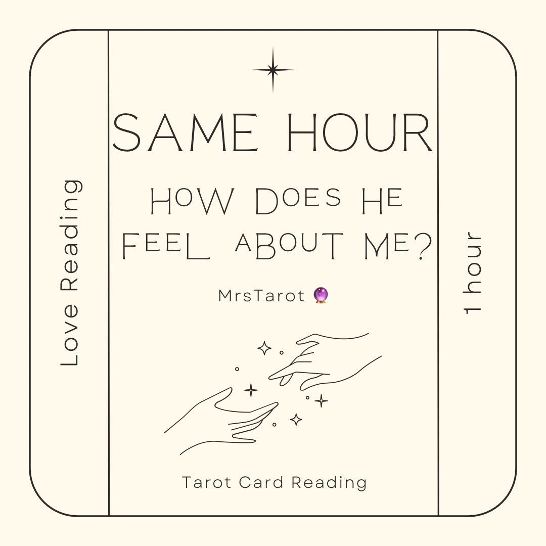 aeronave Culpable Fe ciega SAME HOUR How Does He/she Feel About You Tarot Card Reading - Etsy India