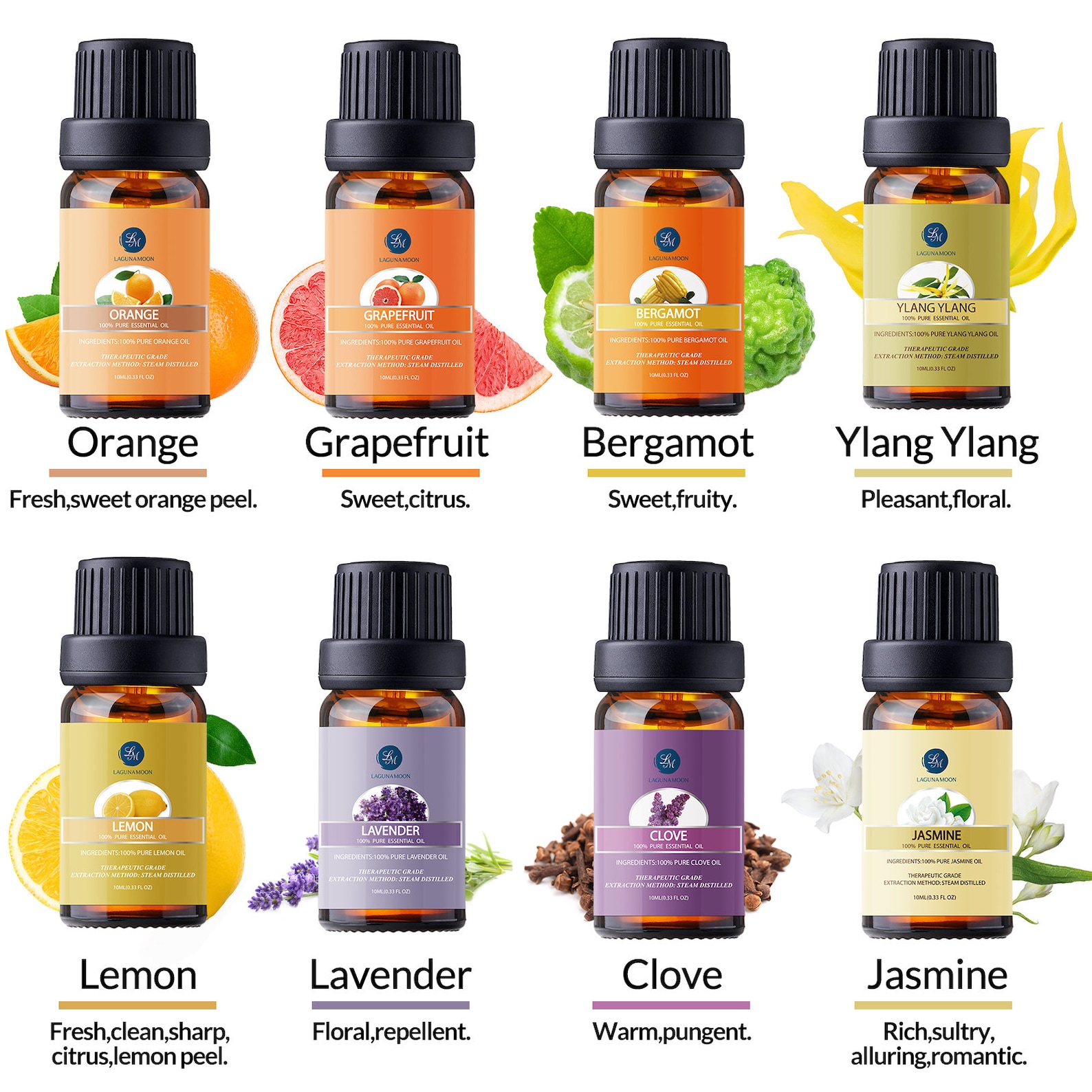 Lagunamoon 10/16/20 Essential Oils Set10ML100 Pure Natural Etsy