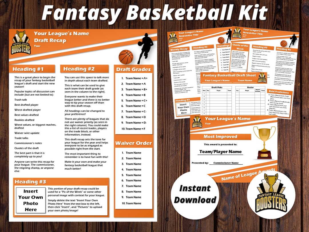 Fantasy Basketball Draft Kit 2023 Draft Day Sheets Draft Recap