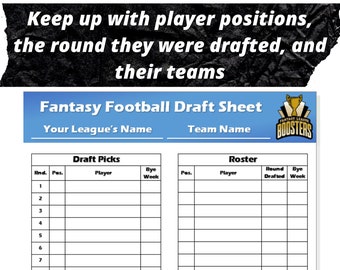 Fantasy Football Printable Roster Sheets - Printable Word Searches