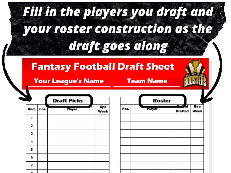 2025 Fantasy Football Draft Sheets Pdf Download Drucy Giralda
