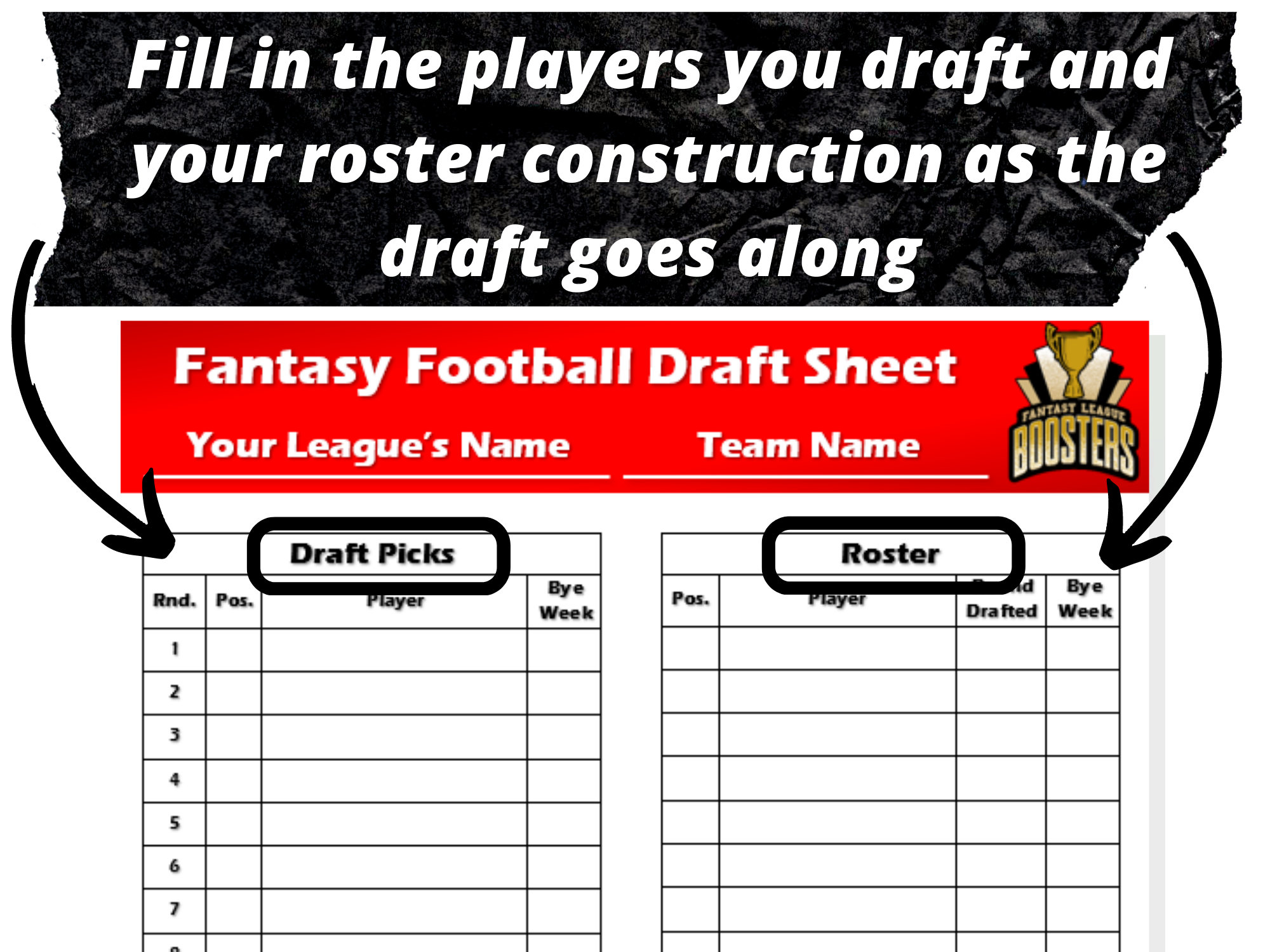 Fantasy Football Draft Sheets 2023 Season Microsoft Word Instant