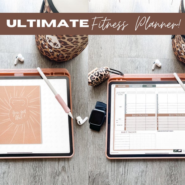 Ultimate Fitness Planner | Habit Tracker, Sleep Tracker, Meal Planner, Fitness Log