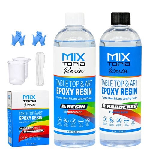 Epoxy Resin Kit 64OZ Crystal Clear, High Gloss & Bubbles Free Resin  Supplies for Coating and Casting, Craft DIY 