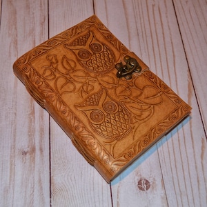 THG Handmade Leather Journal - Owl/ Tree of life
