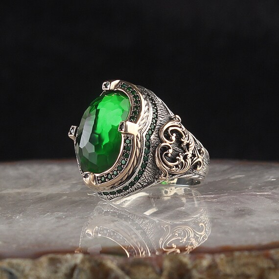 Classic Emerald (Panna) silver ring – Kundaligems.com