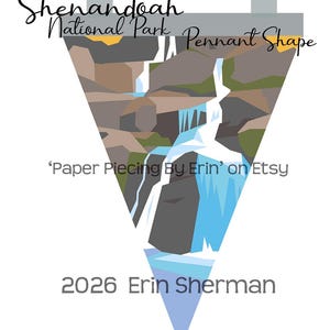 Shenandoah Pennant shape Paper Piecing Pattern