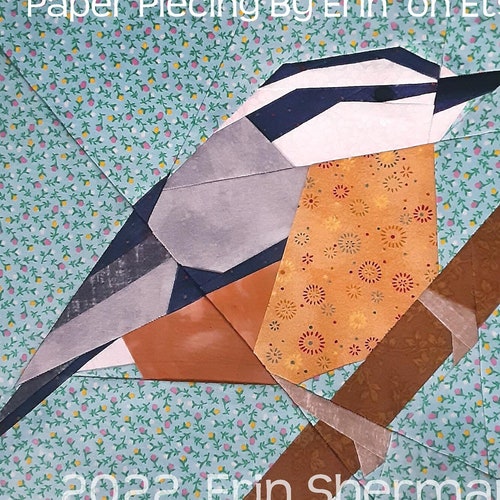 Tufted Titmouse Bird Paper Piecing Pattern - Etsy