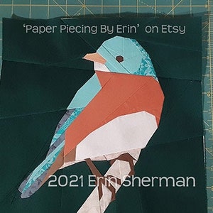 Paper-piecingpatroon Oosterse sialia