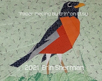 Patrón de paper piecing de Robin
