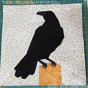 Raven Paper Piecing Pattern