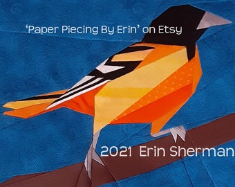 Oriole Paper Piecing Pattern