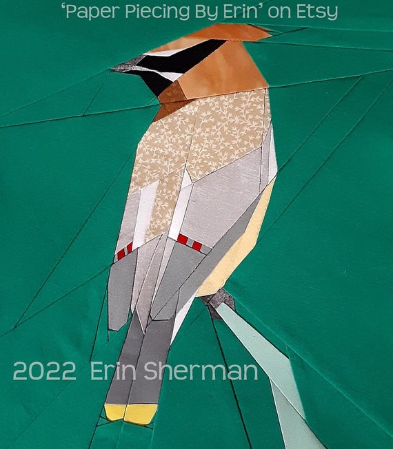 Cedar Waxwing Bird Paper Piecing Pattern - Etsy