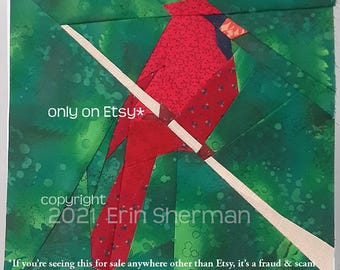 Cardinal Paper Piecing Pattern