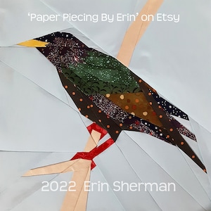 Starling Bird Paper Piecing Pattern