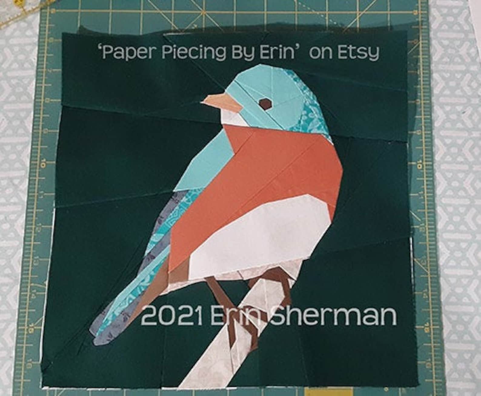 Eastern Bluebird Paper Piecing Pattern Etsy UK