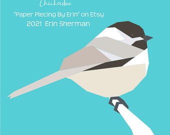 Patrón de paper piecing de Chickadee