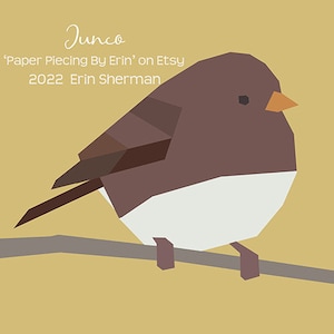 Junco Bird Paper Piecing Pattern