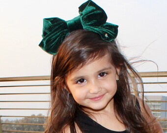 Velvet Bow Headband