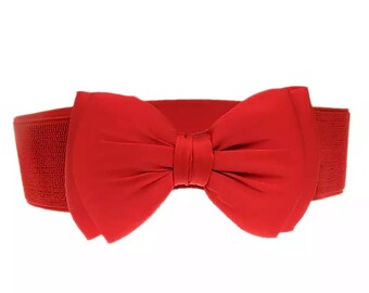 red bow belt