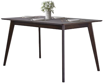 Pegasus 47x30 inch Rectangular Dining Table / True Scandinavian Contemporary from Solid Baltic Birch Wood / Black finish