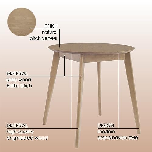Orion 31 Inch Round Dining Table / True Scandinavian Contemporary From ...