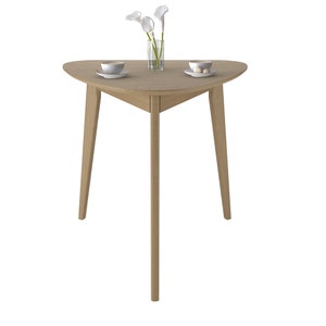 Orion 3 Legs 30 inch Triangular Dining Table / True Scandinavian Contemporary from Solid Baltic Birch Wood / Oak finish