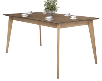 Pegasus 60x35 inch Rectangular Dining Table / True Scandinavian Contemporary from Solid Baltic Birch Wood / Oak finish