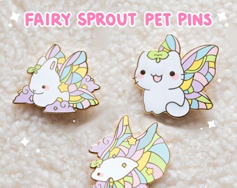 Lindos pines de esmalte duro de Fairy Sprout Pets