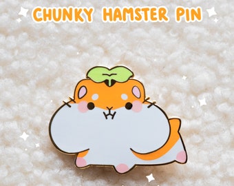 Chunky Hamster Sprout Pet Hard Enamel Pin