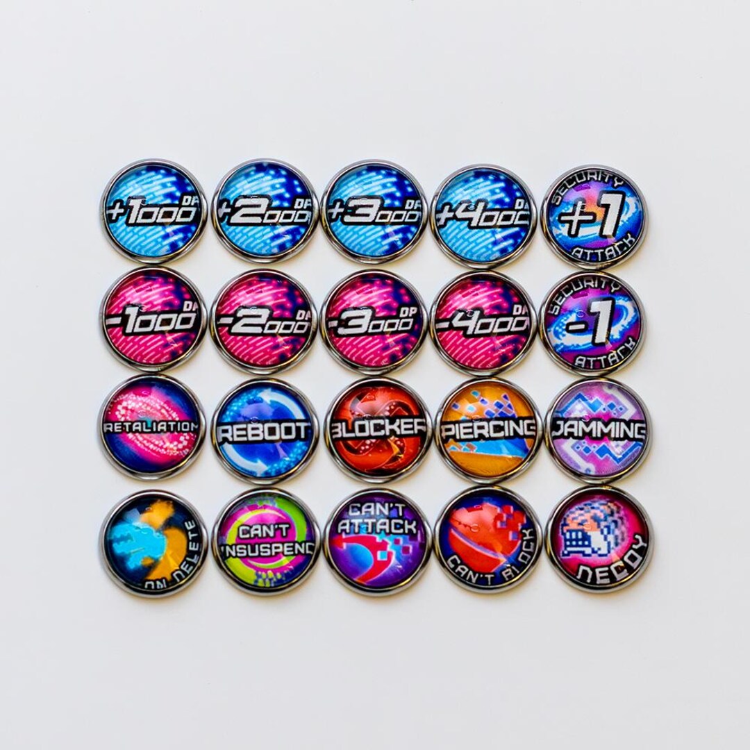 Glass & Metal Digimon Card Game Counter Set - Handmade Game Accessories ...