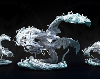 Miniatura de Dragón Tormenta: Figura de resina impresa (sin ensamblar)