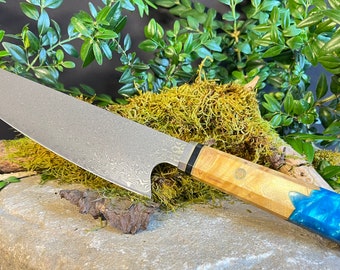 cuchillo de chef, cuchillo de damasco de 67 capas, hoja de chefs, cuchillo epoxi, utensilios de cocina, día de la madre, cuchillo hecho a mano, juego vg-10, acero de Damasco,