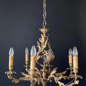 Antique bronze chandelier