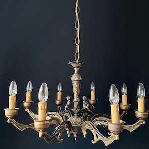 Antique bronze chandelier from Italy