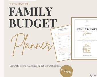 Family Budget Planner Printable PDF