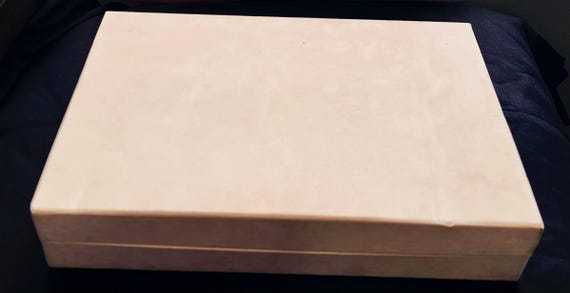 Vintage Silver Plated Sleek Rectangular Jewelry B… - image 9