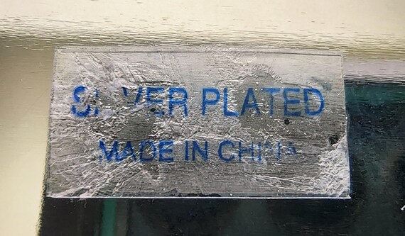 Vintage Silver Plated Sleek Rectangular Jewelry B… - image 8