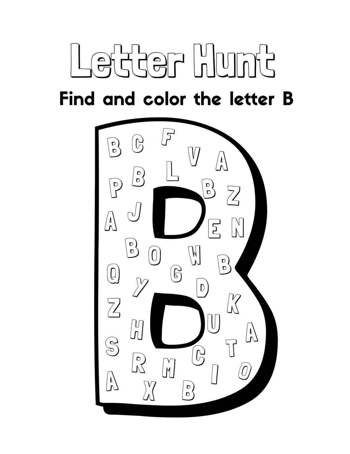 alphabet worksheets coloring book letters a z etsy