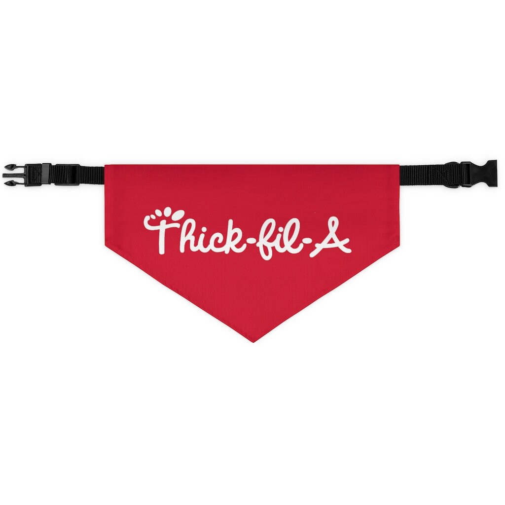 Thick Fil A Dog Bandana Collar I Funny Dog Bandana I Dog Etsy