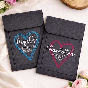 Personalised Felt Weight Loss Journey Folder: Slimming Pouch